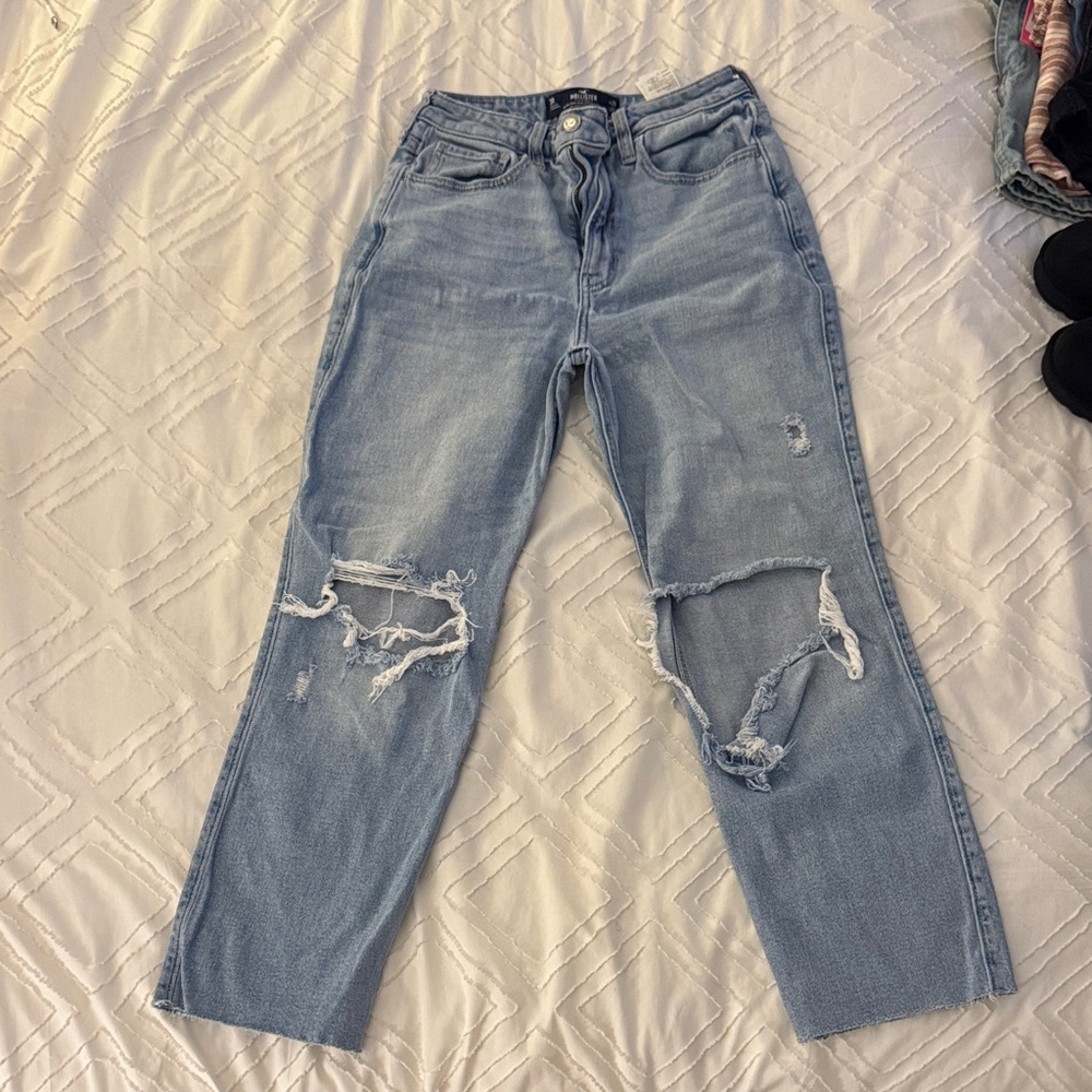 Hollister Stylish Light Blue Distressed Women Jeans